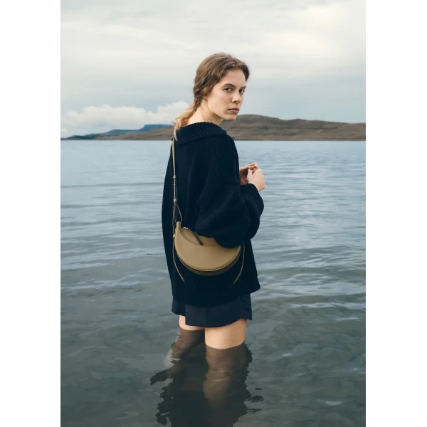 Polène Numéro Dix in Smoky Olive Numéro Dix in Smoky Olive - Shoulder & Crossbody Bags - Parisian Luxury Leather Bag at Luxury Shoes 