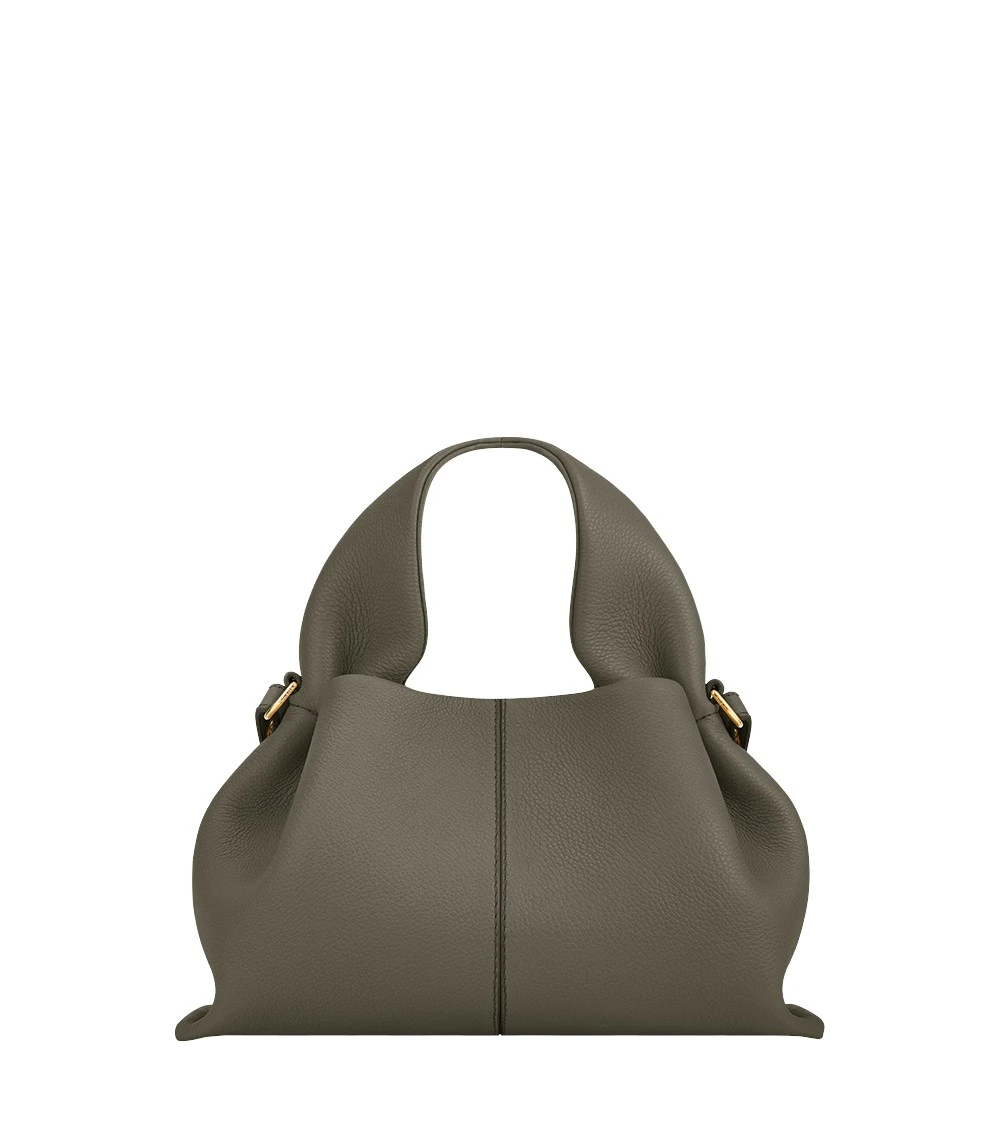 Green-Numero-Neuf-Mini-in-Smoky-Green-collection-coveti63610_nobg Polène Numéro Neuf Mini in Smoky Green Numéro Neuf Mini in Smoky Green - Mini Bags - Parisian Luxury Leather Bag at Luxury Shoes