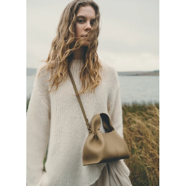 Polène Numéro Neuf Mini in Smoky Olive Numéro Neuf Mini in Smoky Olive - Mini Bags - Parisian Luxury Leather Bag at Luxury Shoes 