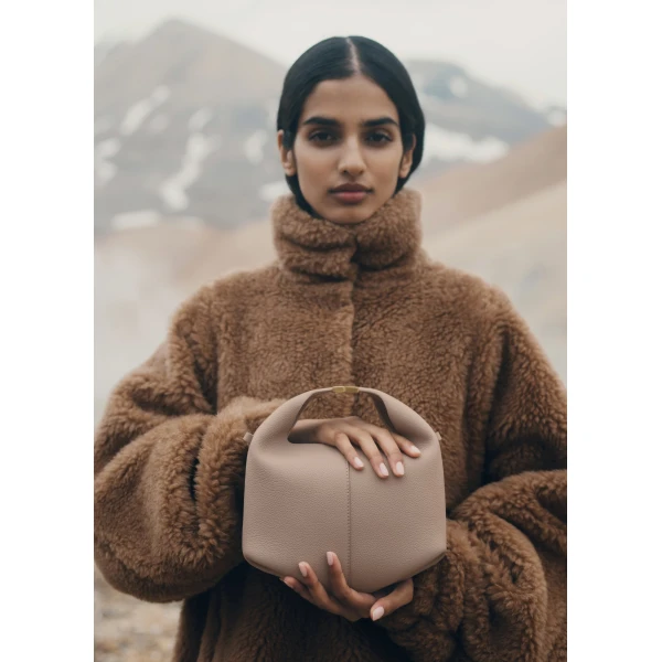 Polène Béri in Taupe Béri in Taupe - Shoulder & Crossbody Bags - Parisian Luxury Leather Bag at Luxury Shoes 