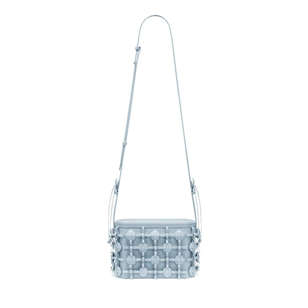 Polène Button Bow Box in Cloud Button Bow Box in Cloud - Clutch Bags - Parisian Luxury Leather Bag at Luxury Shoes 