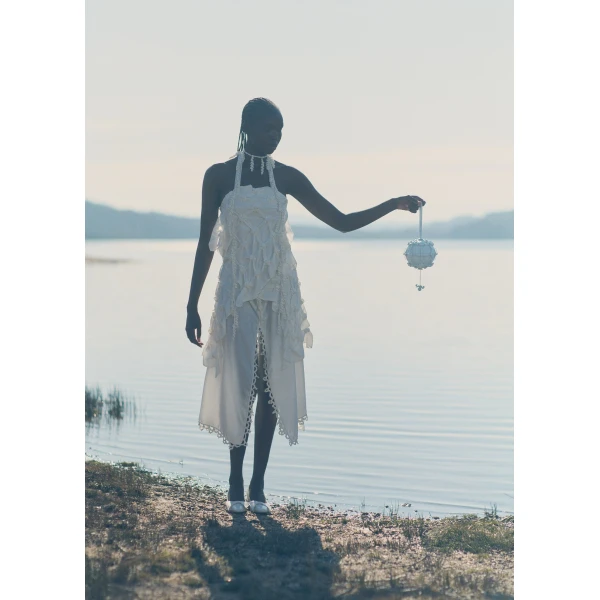 Polène Button Bow Sphere in Cloud Button Bow Sphere in Cloud - Clutch Bags - Parisian Luxury Leather Bag at Luxury Shoes 