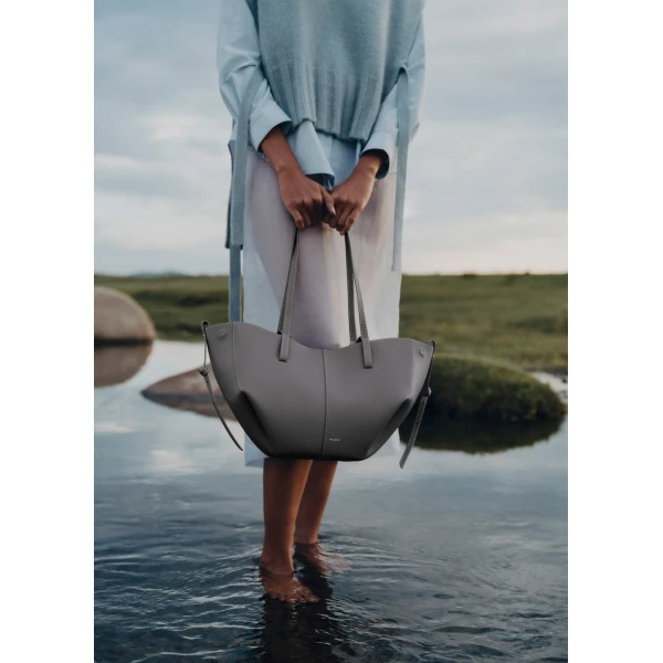 Polène Cyme Mini in Stone Cyme Mini in Stone - Mini Bags - Parisian Luxury Leather Bag at Luxury Shoes 
