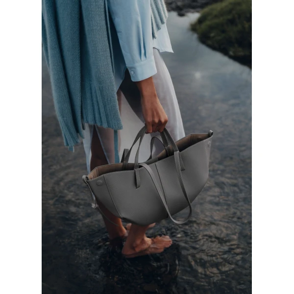 Polène Cyme Mini in Stone Cyme Mini in Stone - Mini Bags - Parisian Luxury Leather Bag at Luxury Shoes 