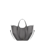 Grey-Cyme-Mini-in-Stone-collection-coveti29540_nobg Polène Cyme Mini in Stone Cyme Mini in Stone - Mini Bags - Parisian Luxury Leather Bag at Luxury Shoes