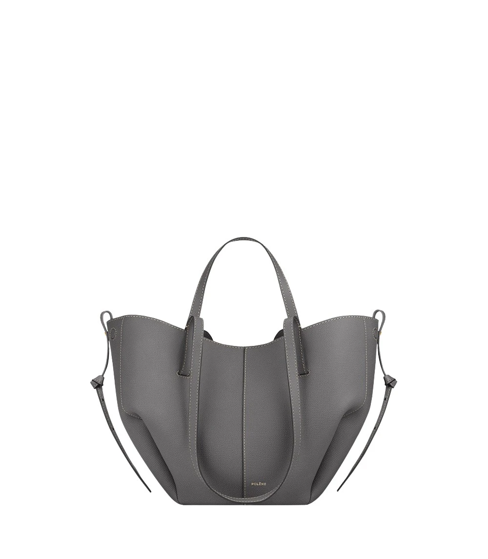 Grey-Cyme-Mini-in-Stone-collection-coveti29540_nobg Polène Cyme Mini in Stone Cyme Mini in Stone - Mini Bags - Parisian Luxury Leather Bag at Luxury Shoes