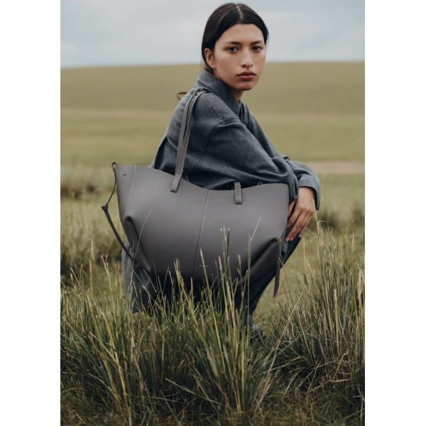 Polène Cyme in Stone Cyme in Stone - Totes & Top-Handle Bags - Parisian Luxury Leather Bag at Luxury Shoes 