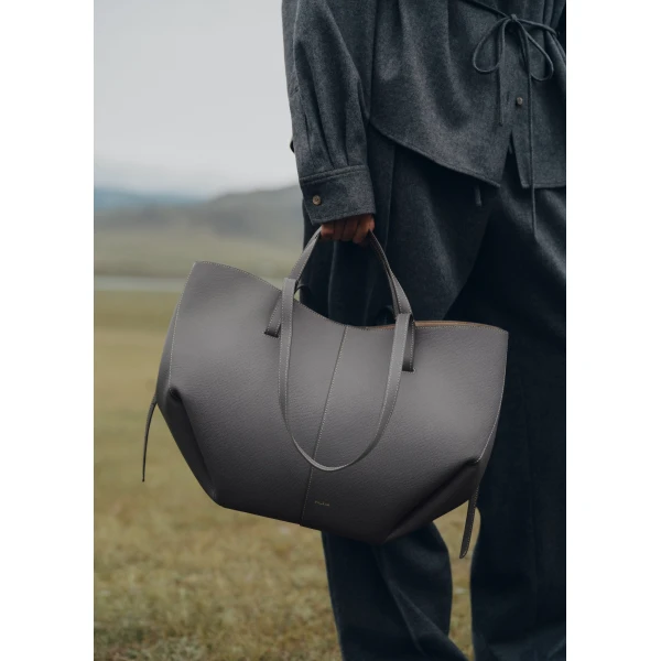 Polène Cyme in Stone Cyme in Stone - Totes & Top-Handle Bags - Parisian Luxury Leather Bag at Luxury Shoes 