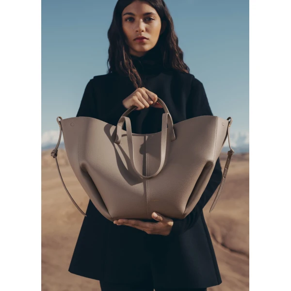 Polène Cyme in Taupe Cyme in Taupe - Totes & Top-Handle Bags - Parisian Luxury Leather Bag at Luxury Shoes 