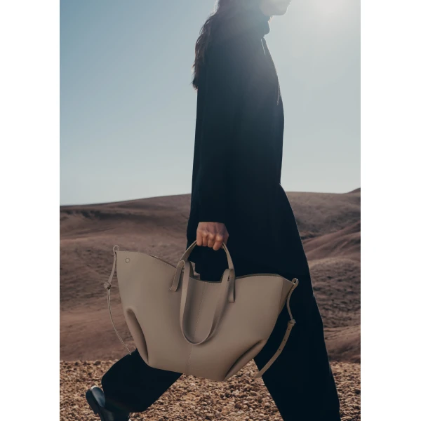 Polène Cyme in Taupe Cyme in Taupe - Totes & Top-Handle Bags - Parisian Luxury Leather Bag at Luxury Shoes 