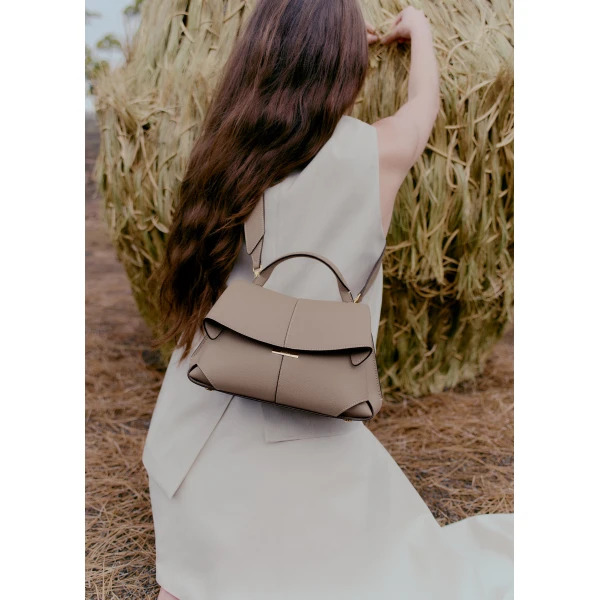 Polène Mokki Mini in Taupe Mokki Mini in Taupe - Mini Bags - Parisian Luxury Leather Bag at Luxury Shoes 