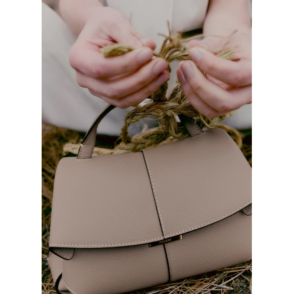 Polène Mokki Mini in Taupe Mokki Mini in Taupe - Mini Bags - Parisian Luxury Leather Bag at Luxury Shoes 