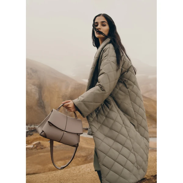 Polène Mokki in Taupe Mokki in Taupe - Shoulder & Crossbody Bags - Parisian Luxury Leather Bag at Luxury Shoes 