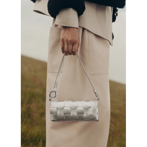 Polène Neiti in Grey Neiti in Grey - Shoulder & Crossbody Bags - Parisian Luxury Leather Bag at Luxury Shoes 