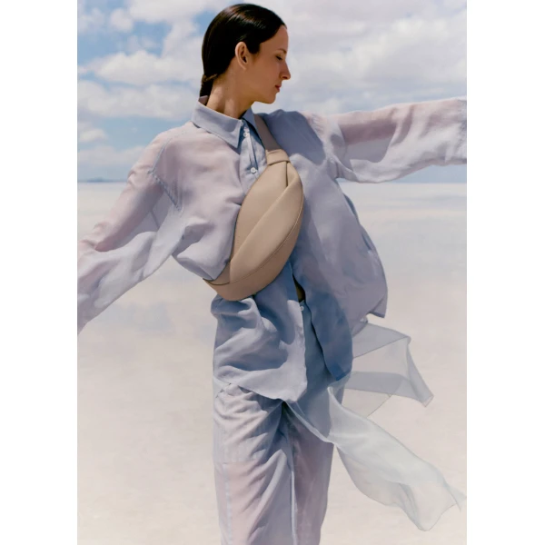 Polène Neyu in Taupe Neyu in Taupe - Shoulder & Crossbody Bags - Parisian Luxury Leather Bag at Luxury Shoes 