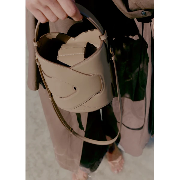 Polène Nodde Seau in Taupe Nodde Seau in Taupe - Bucket Bags - Parisian Luxury Leather Bag at Luxury Shoes 