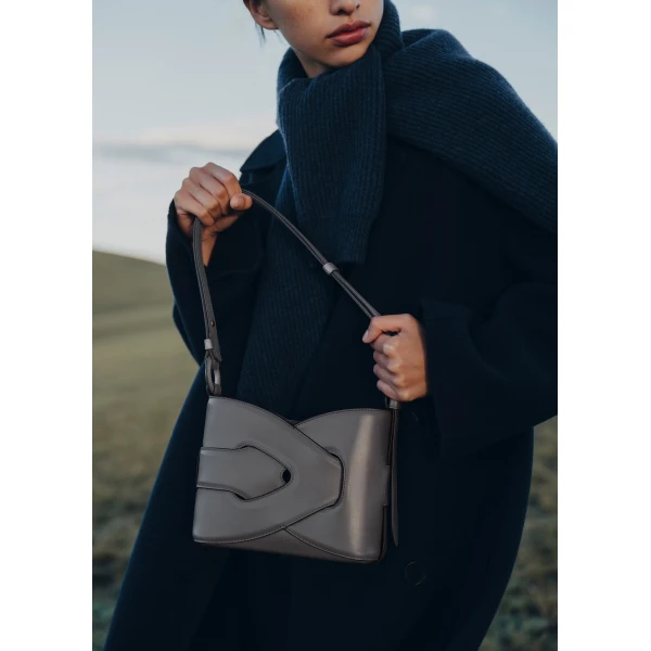 Polène Nodde in Stone Nodde in Stone - Shoulder & Crossbody Bags - Parisian Luxury Leather Bag at Luxury Shoes 