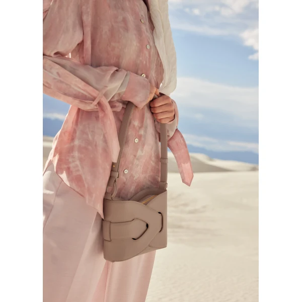 Polène Nodde in Taupe Nodde in Taupe - Shoulder & Crossbody Bags - Parisian Luxury Leather Bag at Luxury Shoes 