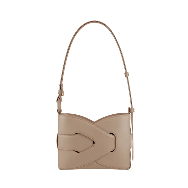 Polène Nodde in Taupe Nodde in Taupe - Shoulder & Crossbody Bags - Parisian Luxury Leather Bag at Luxury Shoes 