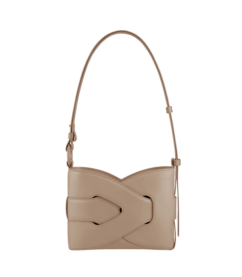 Grey-Nodde-in-Taupe-collection-coveti32209_nobg Polène Nodde in Taupe Nodde in Taupe - Shoulder & Crossbody Bags - Parisian Luxury Leather Bag at Luxury Shoes
