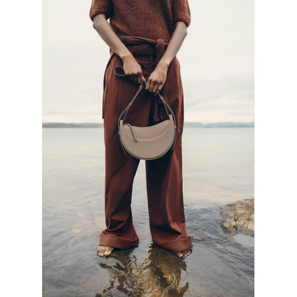 Polène Numéro Dix in Taupe Numéro Dix in Taupe - Shoulder & Crossbody Bags - Parisian Luxury Leather Bag at Luxury Shoes 