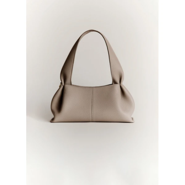 Polène Numéro Neuf East West in Taupe Numéro Neuf East West in Taupe - Shoulder & Crossbody Bags - Parisian Luxury Leather Bag at Luxury Shoes 