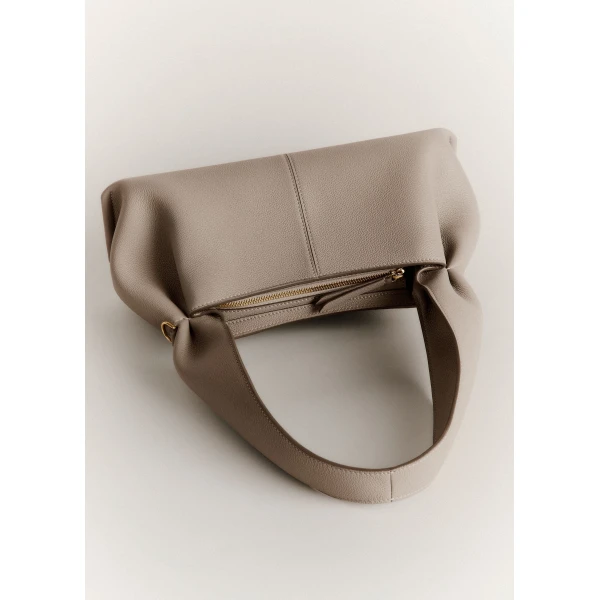 Polène Numéro Neuf East West in Taupe Numéro Neuf East West in Taupe - Shoulder & Crossbody Bags - Parisian Luxury Leather Bag at Luxury Shoes 