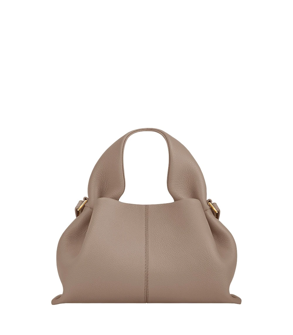 Grey-Numero-Neuf-Mini-in-Taupe-collection-coveti23817_nobg Polène Numéro Neuf Mini in Taupe Numéro Neuf Mini in Taupe - Mini Bags - Parisian Luxury Leather Bag at Luxury Shoes