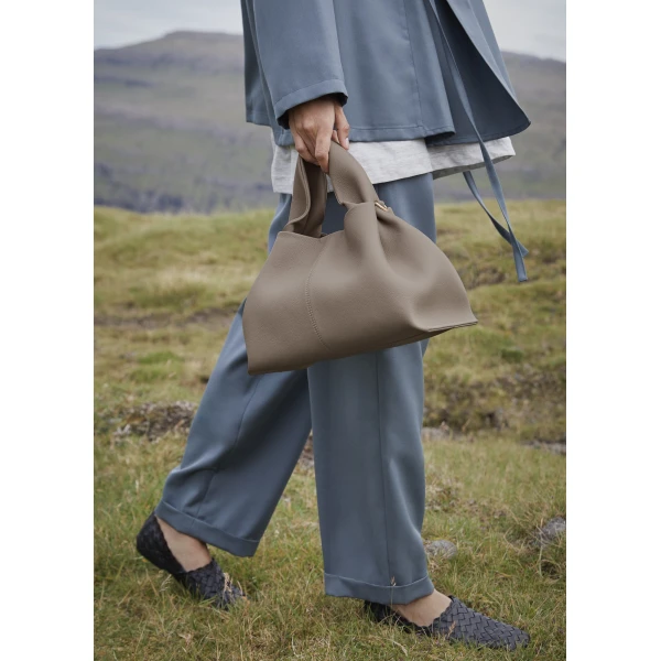 Polène Numéro Neuf in Taupe Numéro Neuf in Taupe - Shoulder & Crossbody Bags - Parisian Luxury Leather Bag at Luxury Shoes 