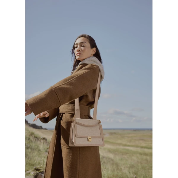 Polène Numéro Sept in Taupe Numéro Sept in Taupe - Totes & Top-Handle Bags - Parisian Luxury Leather Bag at Luxury Shoes 