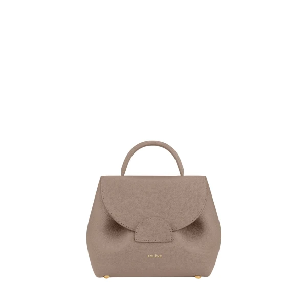 Polène Numéro Un Nano in Taupe Numéro Un Nano in Taupe - Mini Bags - Parisian Luxury Leather Bag at Luxury Shoes 