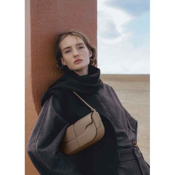 Polène Osmo in Taupe Osmo in Taupe - Shoulder & Crossbody Bags - Parisian Luxury Leather Bag at Luxury Shoes 