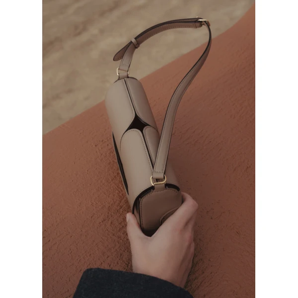Polène Osmo in Taupe Osmo in Taupe - Shoulder & Crossbody Bags - Parisian Luxury Leather Bag at Luxury Shoes 