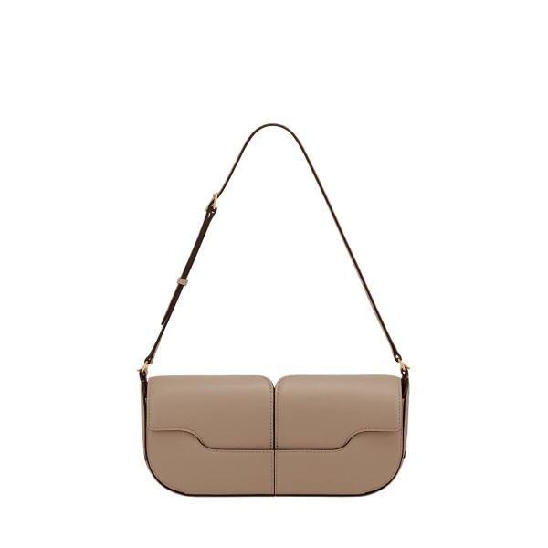 Polène Osmo in Taupe Osmo in Taupe - Shoulder & Crossbody Bags - Parisian Luxury Leather Bag at Luxury Shoes 