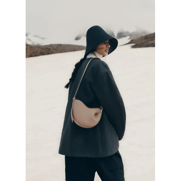 Polène Tonca in Taupe Tonca in Taupe - Shoulder & Crossbody Bags - Parisian Luxury Leather Bag at Luxury Shoes 