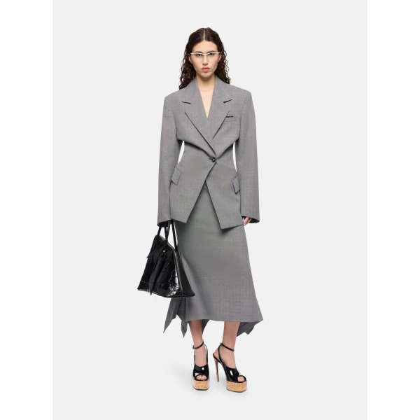 Grey midi skirt