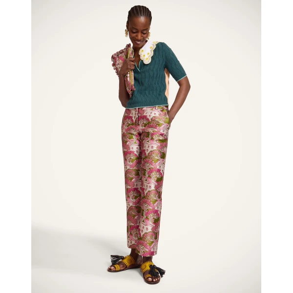 La DoubleJ 24/7 Pants in Tulip Green - Pants - Milanese Maximalist Fashion at Luxury Shoes 