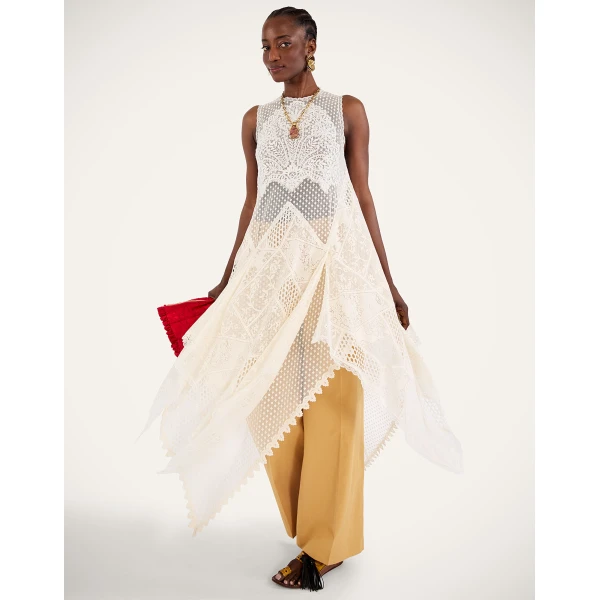 La DoubleJ Aura Dress in Solid Ecru - Dresses - Milanese Maximalist Fashion at Luxury Shoes 