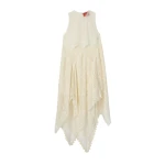 La DoubleJ Aura Dress in Solid Ecru - Dresses - Milanese Maximalist Fashion at Luxury Shoes 