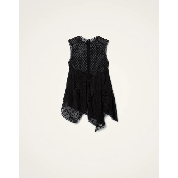 La DoubleJ Aura Top in Solid Black - Tops - Milanese Maximalist Fashion at Luxury Shoes 