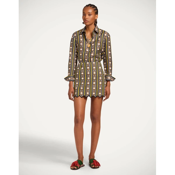 La DoubleJ Baia Mini Skirt in Sanctuary Brown - Skirts - Milanese Maximalist Fashion at Luxury Shoes 