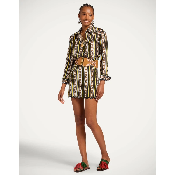 La DoubleJ Baia Mini Skirt in Sanctuary Brown - Skirts - Milanese Maximalist Fashion at Luxury Shoes 