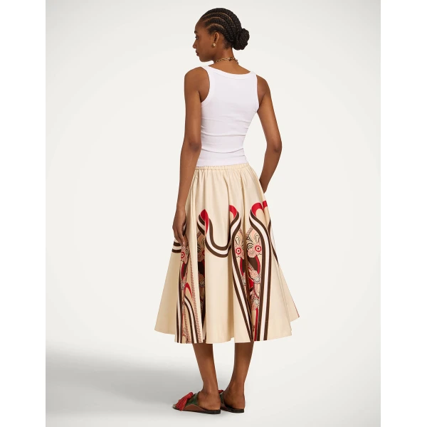 La DoubleJ Ballerina Skirt in Ambrosia Placée Red - Skirts - Milanese Maximalist Fashion at Luxury Shoes 