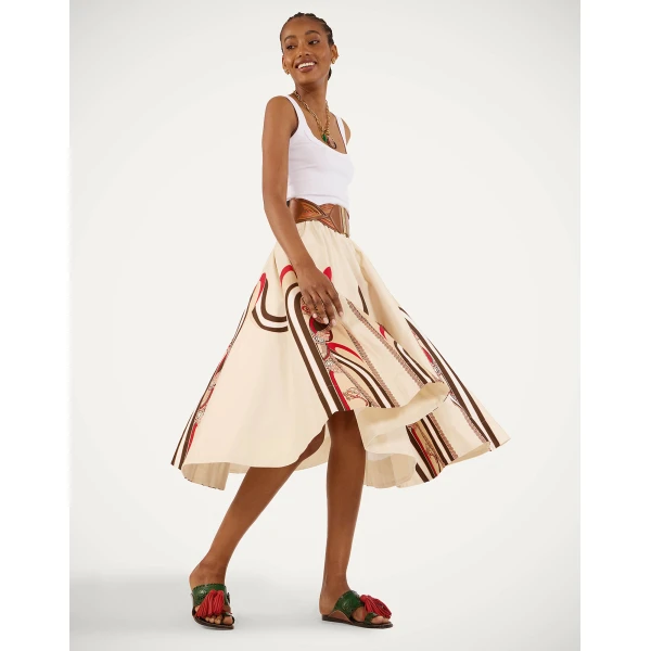 La DoubleJ Ballerina Skirt in Ambrosia Placée Red - Skirts - Milanese Maximalist Fashion at Luxury Shoes 