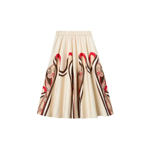 La DoubleJ Ballerina Skirt in Ambrosia Placée Red - Skirts - Milanese Maximalist Fashion at Luxury Shoes 
