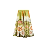 La DoubleJ Ballerina Skirt in Dragonfly Placée Green - Skirts - Milanese Maximalist Fashion at Luxury Shoes 