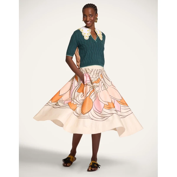 La DoubleJ Ballerina Skirt in Tulip Placée Pale Pink - Skirts - Milanese Maximalist Fashion at Luxury Shoes 