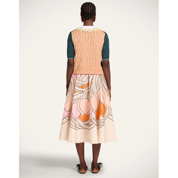 La DoubleJ Ballerina Skirt in Tulip Placée Pale Pink - Skirts - Milanese Maximalist Fashion at Luxury Shoes 