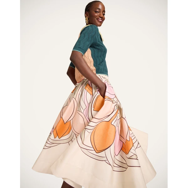 La DoubleJ Ballerina Skirt in Tulip Placée Pale Pink - Skirts - Milanese Maximalist Fashion at Luxury Shoes 