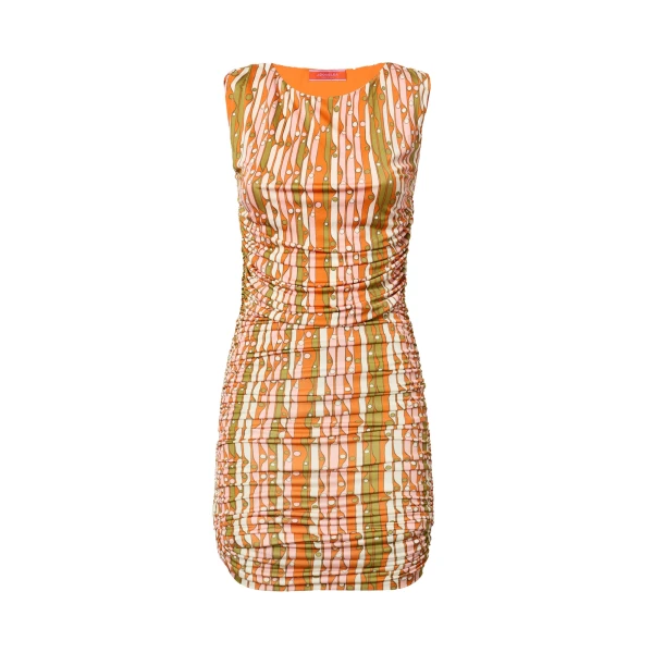 La DoubleJ Bandage Mini Dress in Smarties Orange - Dresses - Milanese Maximalist Fashion at Luxury Shoes 